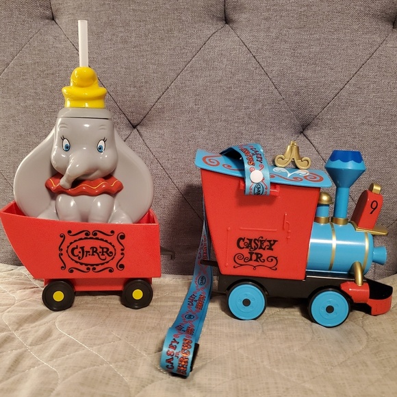 Disney Other - Dumbo Supper Cup & Casey Jr. Popcorn Bucket